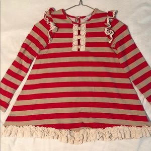 Girls peaches and cream boutique outfit